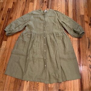 Beaton linen willow house dress